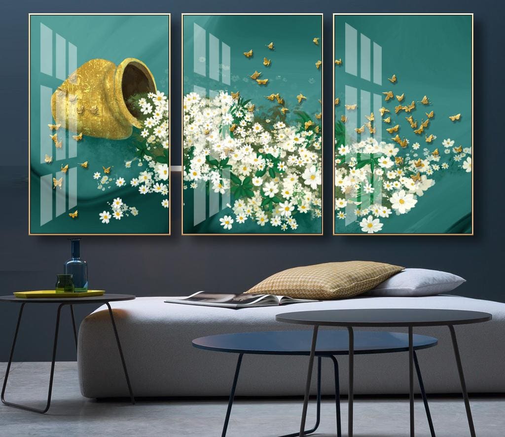 Tranh Treo Tường Tráng Gương Pha Lê Cao Cấp Hoa Nghệ Thuật Trang Trí Phòng  Khách Sang Trọng Hiện Đại TBB033 - Tranh Nhà Đẹp Việt